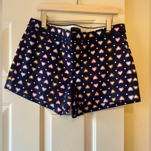 JCrew cotton sateen heart print short Size 6